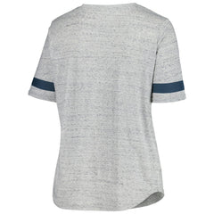 Seattle Kraken Fanatics Women's Plus Size Lace-Up T-Shirt - Heather Gray | US 201173349