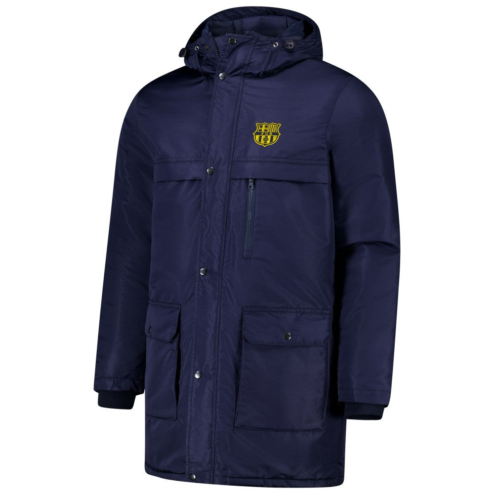 Barcelona Winter Field Park Full-Zip Hoodie Jacket Navy