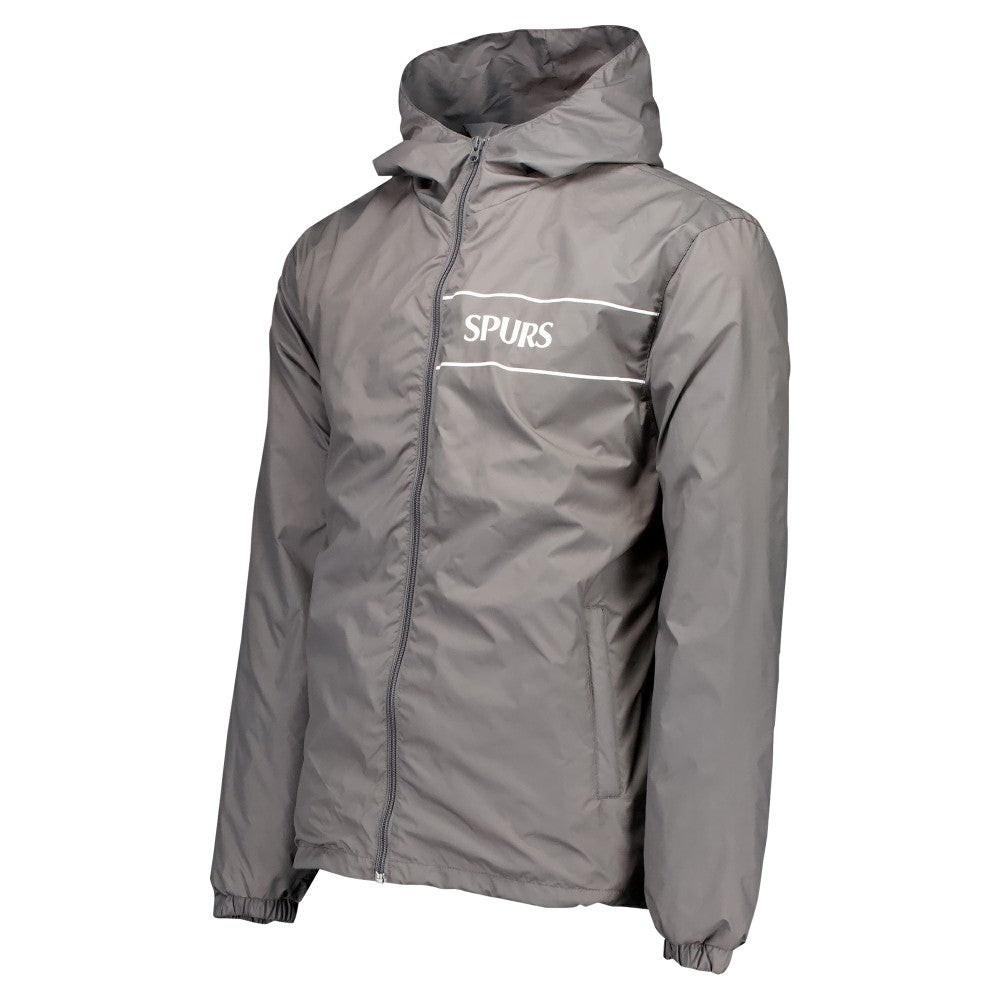 Tottenham Hotspur Home Match Hoodie Full-Zip Windbreaker Jacket Gray