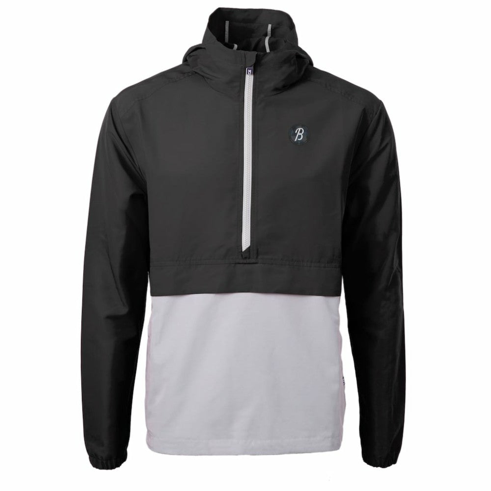 Baltimore Orioles Cutter & Buck City Connect Charter Eco Recycled Half-Zip Anorak Jacket - Black/Gray Jackets