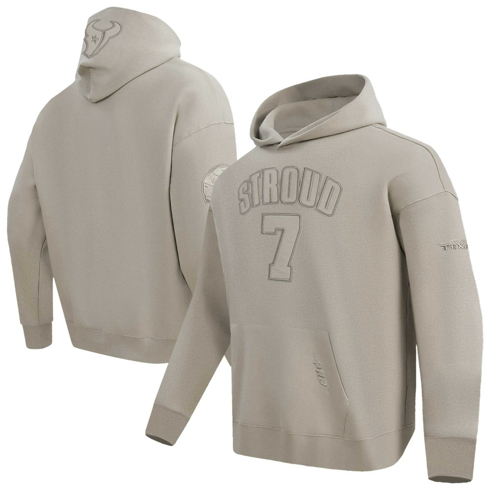 C.J. Stroud Houston Texans Pro Standard Player Name & Number Pullover Hoodie - Tan Hoodies