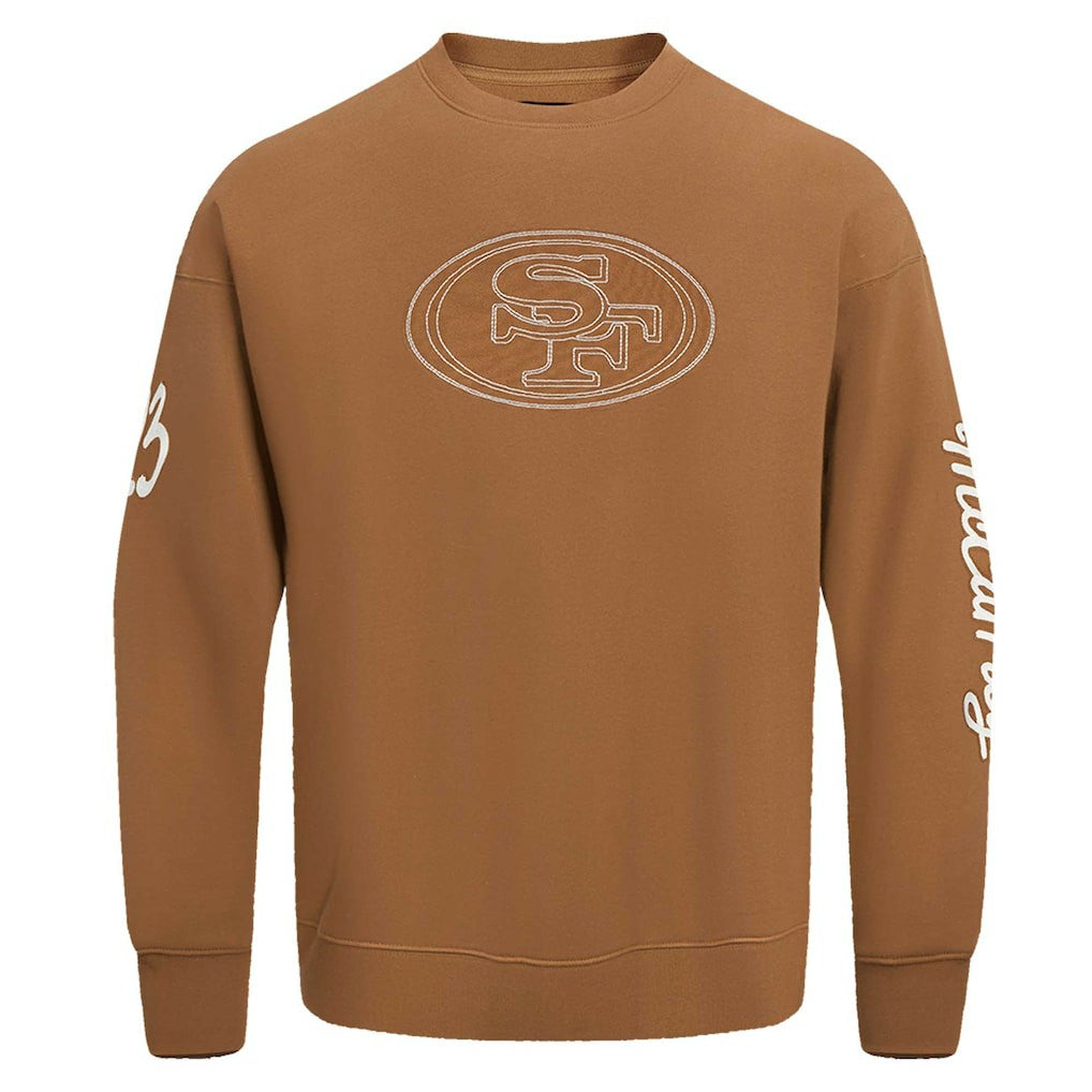 Christian McCaffrey San Francisco 49ers Pro Standard Pullover Crewneck Sweatshirt - Brown Pullover