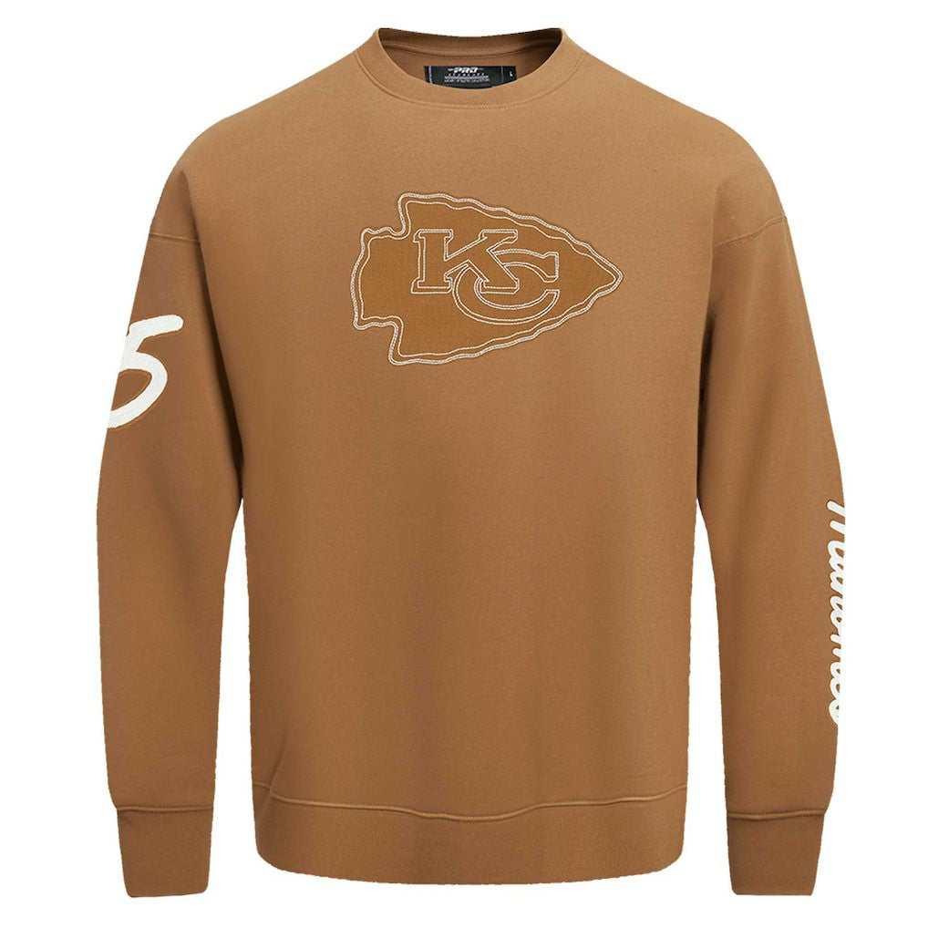 Patrick Mahomes Kansas City Chiefs Pro Standard Pullover Crewneck Sweatshirt - Brown Pullover