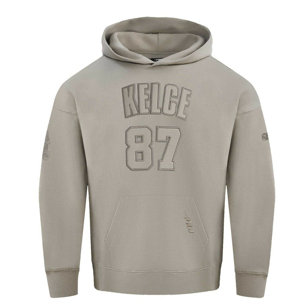 Travis Kelce Kansas City Chiefs Pro Standard Player Name & Number Pullover Hoodie - Tan Hoodies