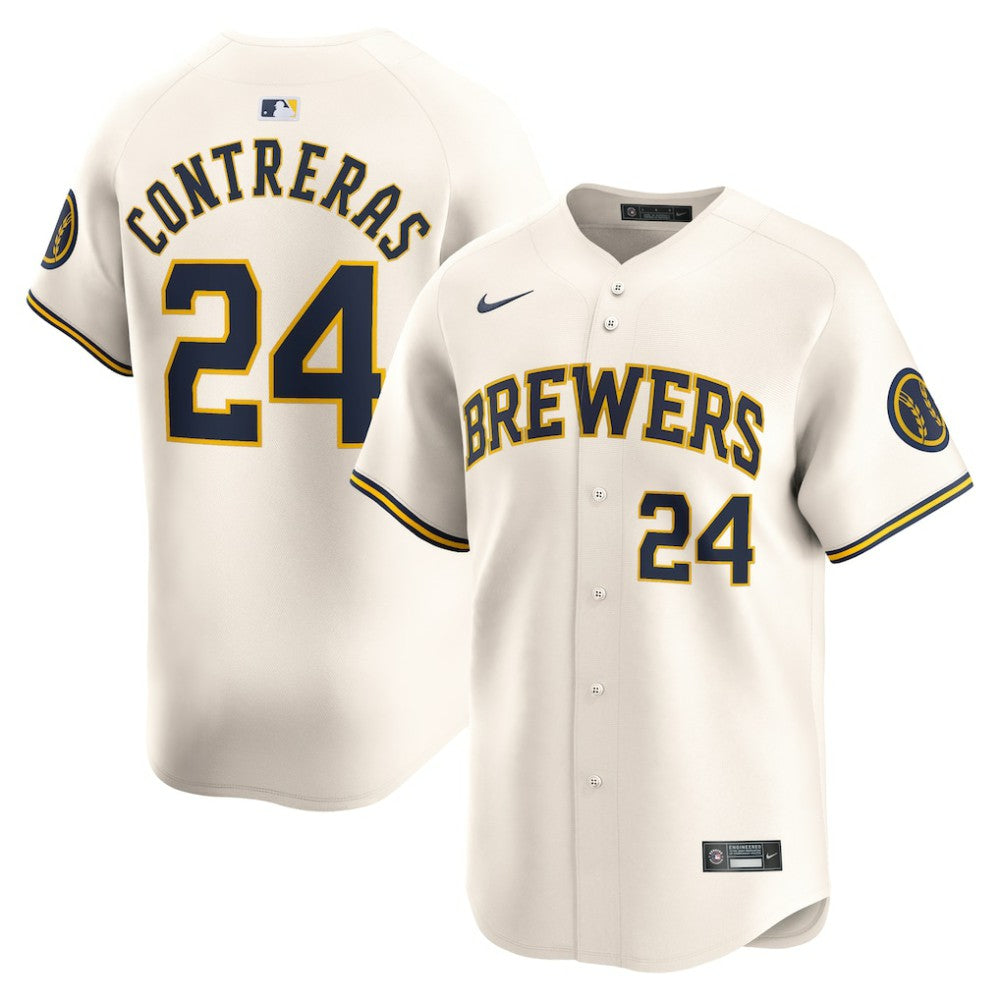 William Contreras Milwaukee Brewers Nike Home Limited Player Jersey - Cream Jerseys