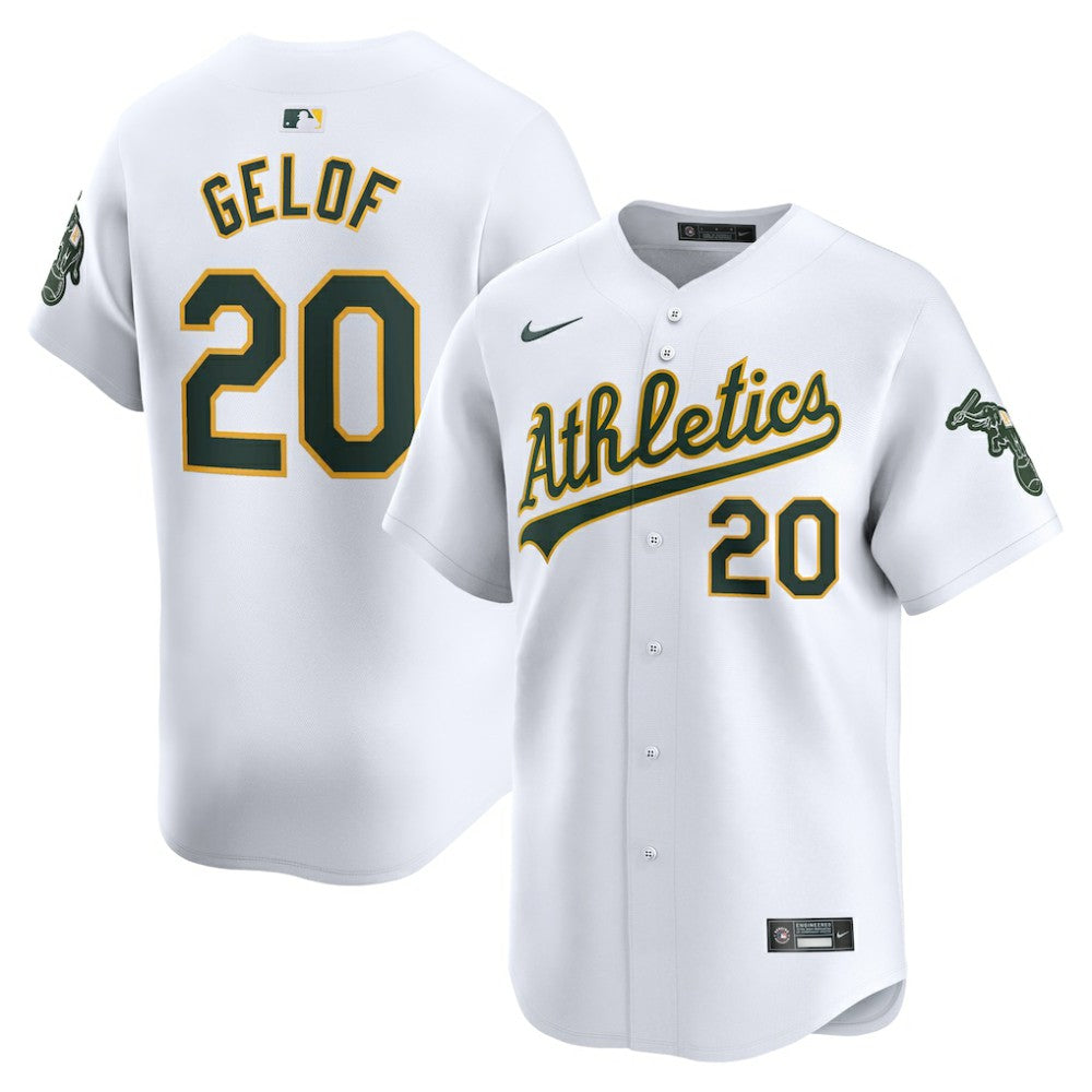 Zack Gelof Athletics Nike Home Limited Player Jersey - White Jerseys