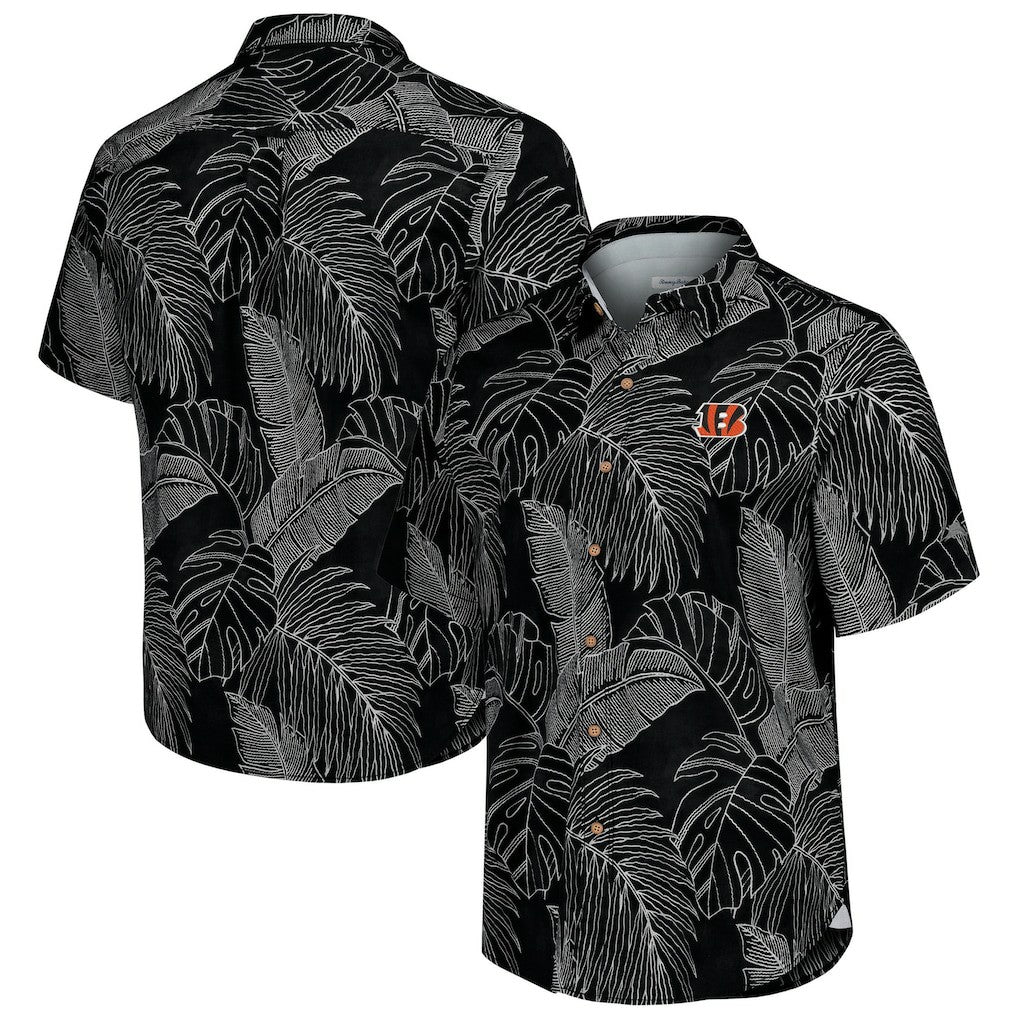 Cincinnati Bengals Sport Vine Line Button-Down Shirt - Black