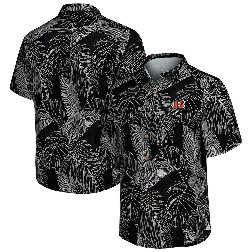 Cincinnati Bengals Sport Vine Line Button-Down Shirt - Black