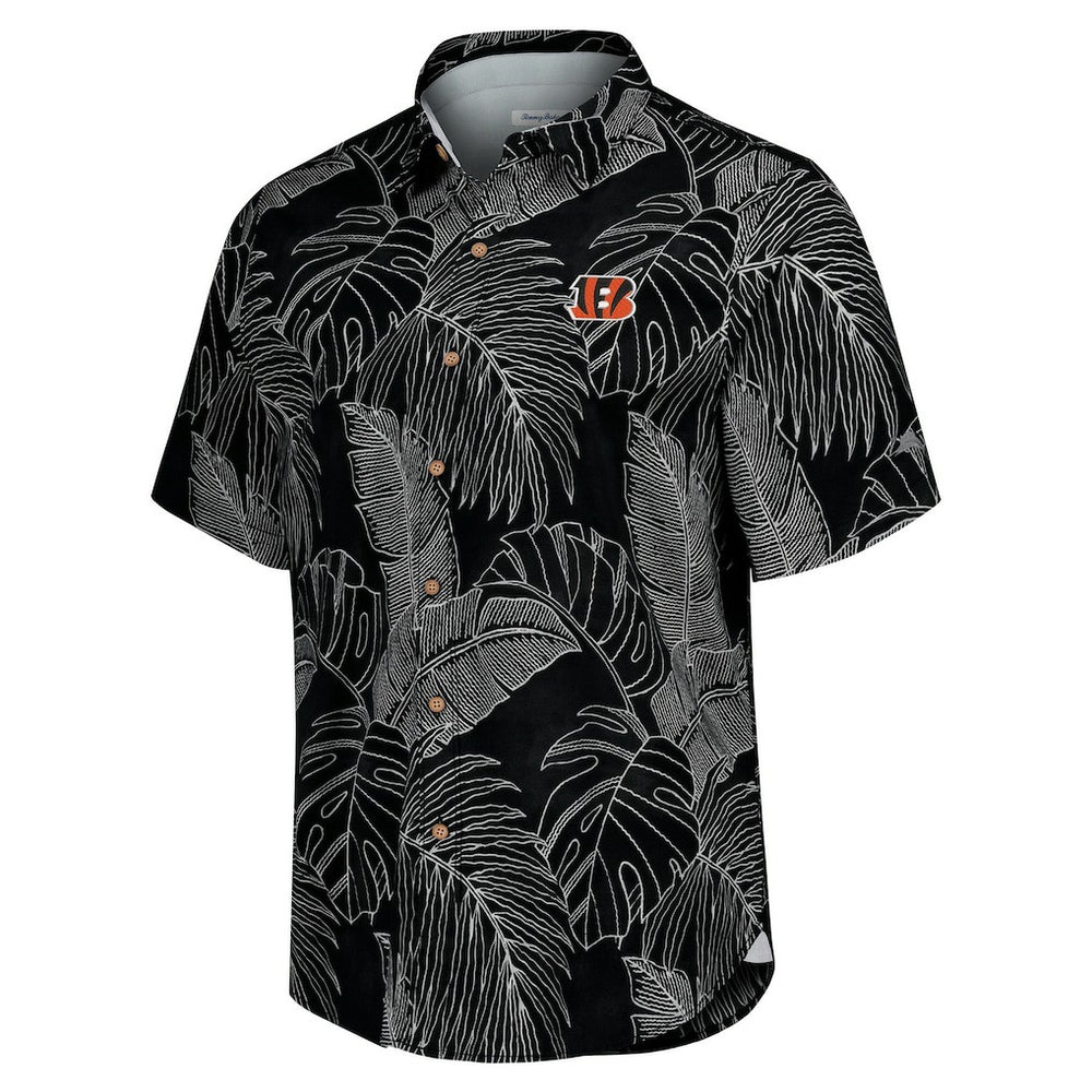 Cincinnati Bengals Sport Vine Line Button-Down Shirt - Black
