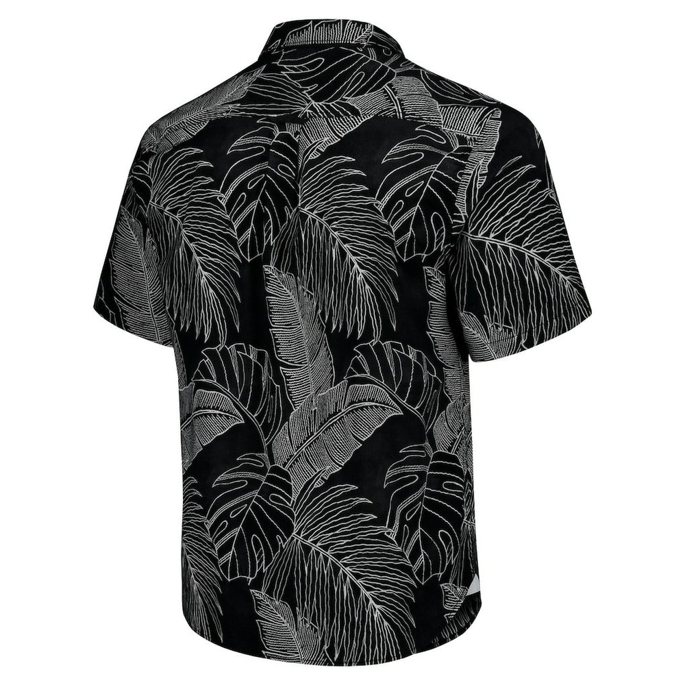 Miami Dolphins Sport Vine Line Button-Down Shirt - Black