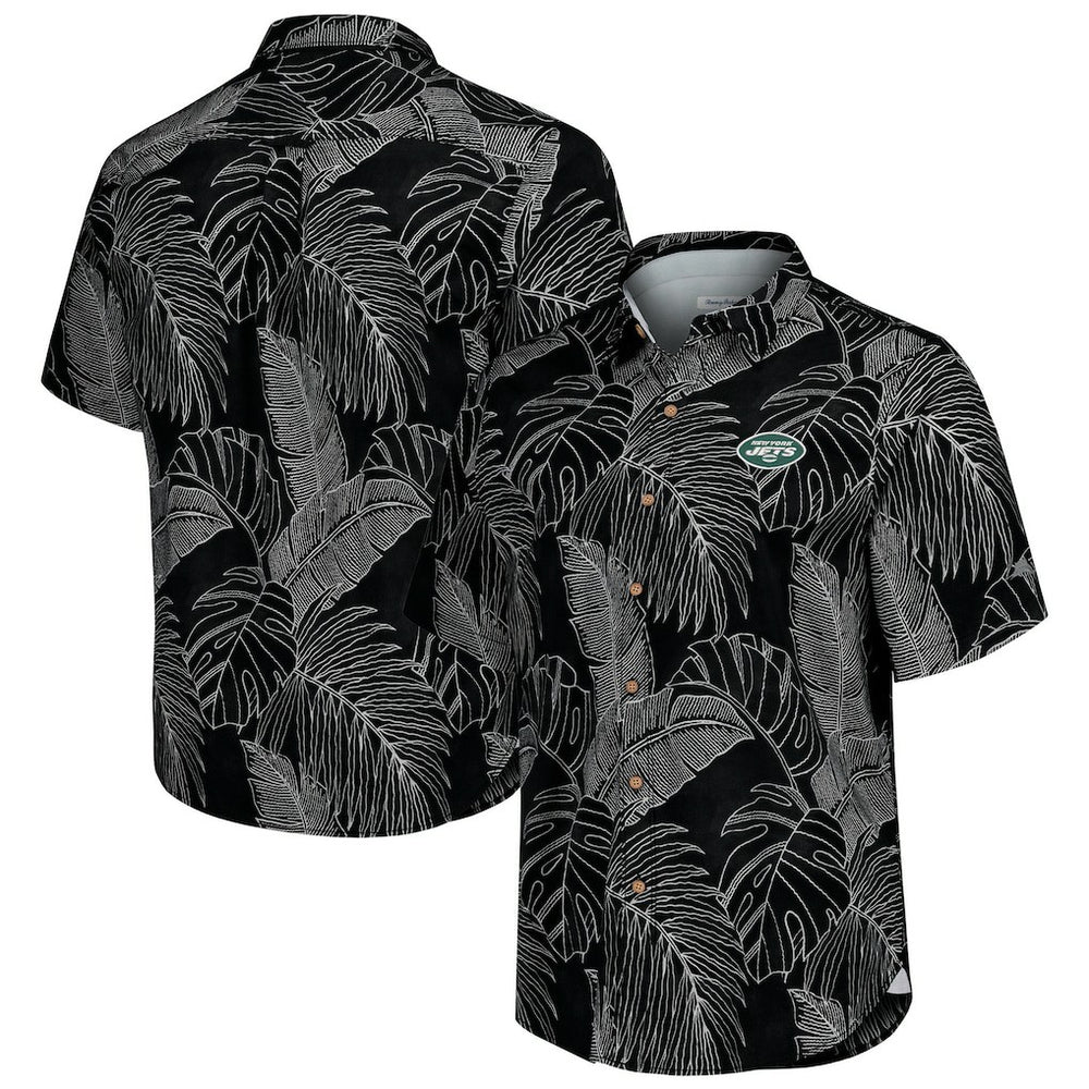 New York Jets Sport Vine Line Button-Down Shirt - Black