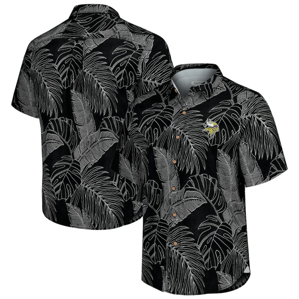 Minnesota Vikings Sport Vine Line Button-Down Shirt - Black
