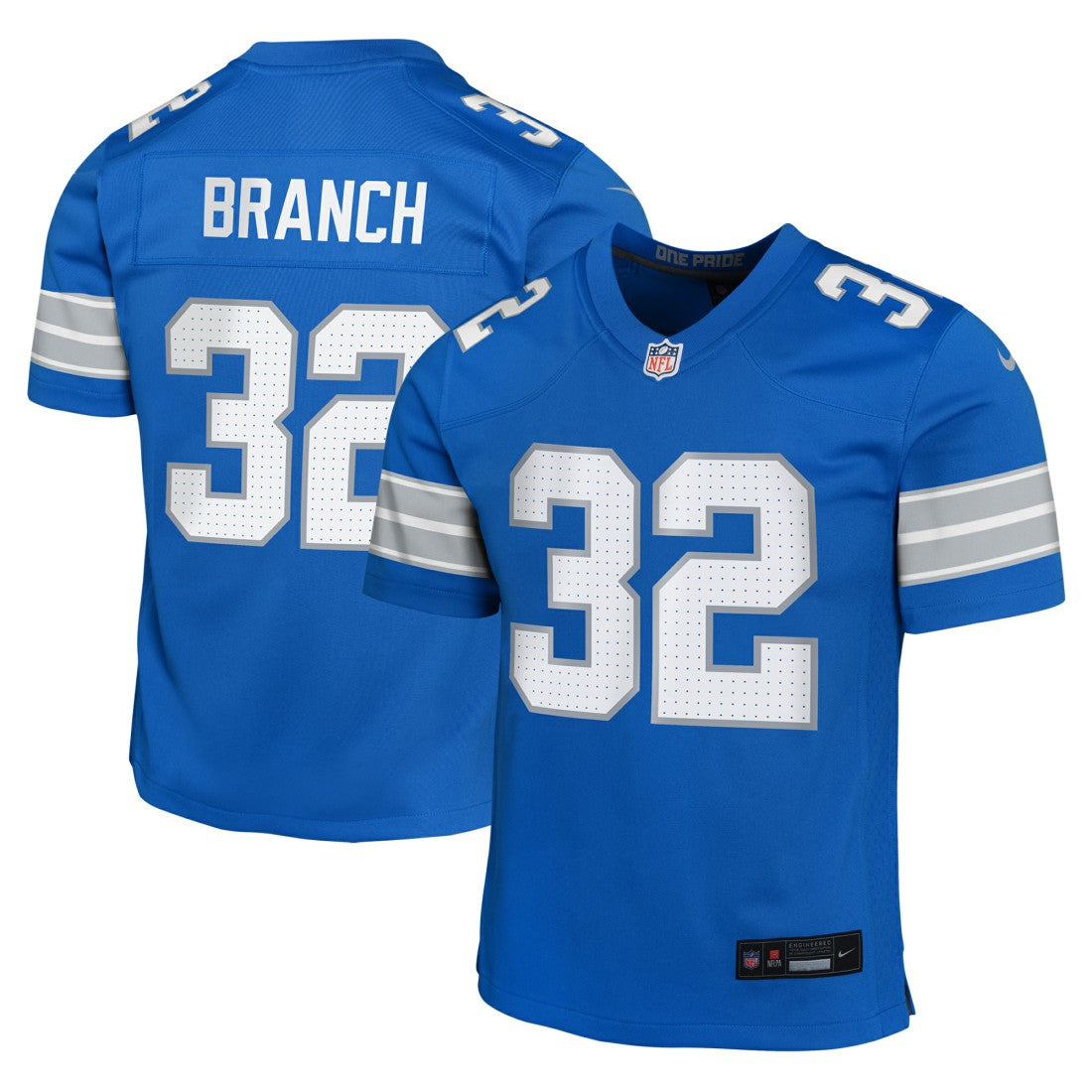 Brian Branch Detroit Lions Youth Game Jersey - Blue Jerseys