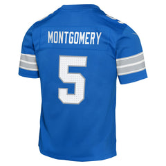 David Montgomery Detroit Lions Youth Game Jersey - Blue Jerseys