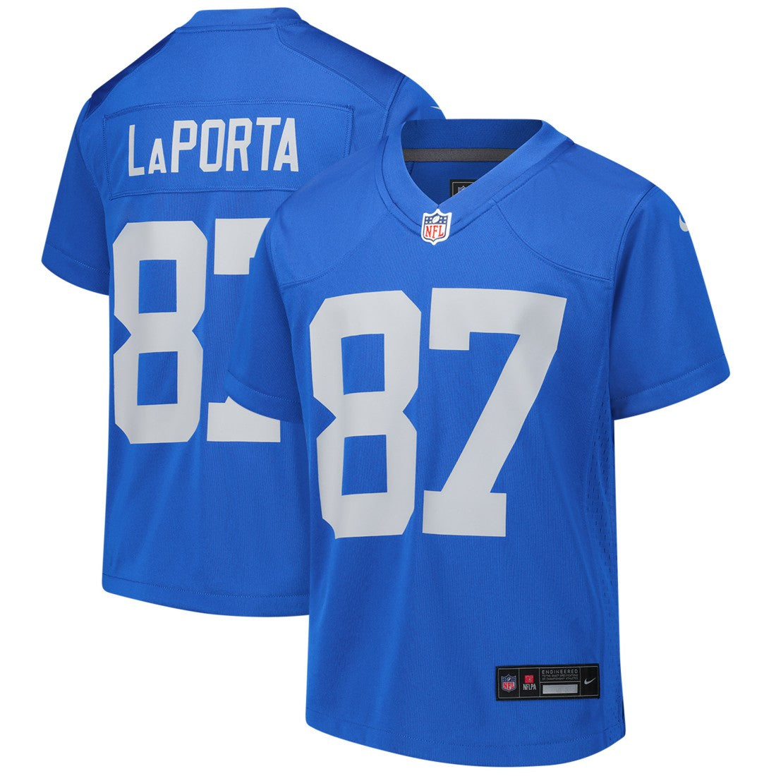 Sam LaPorta Detroit Lions Youth Game Jersey - Blue Jerseys