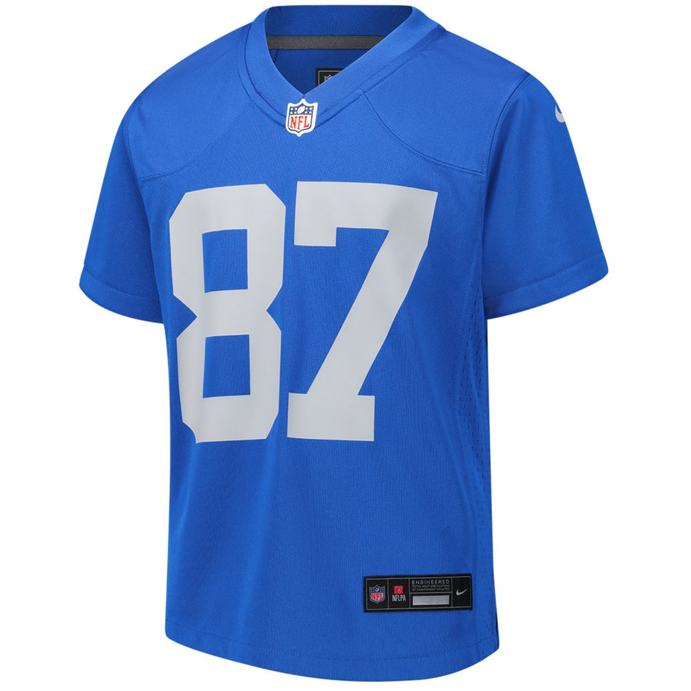 Sam LaPorta Detroit Lions Youth Game Jersey - Blue Jerseys
