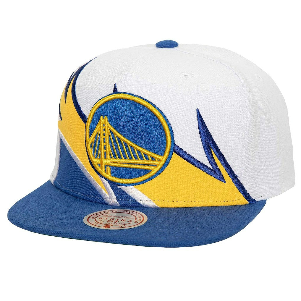 Golden State Warriors Waverunner Snapback Hat White/Royal - Mitchell & Ness