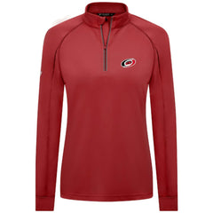 Carolina Hurricanes Levelwear Women's Kinetic Insignia Core Quarter-Zip Pullover Top - Red | US 201183063