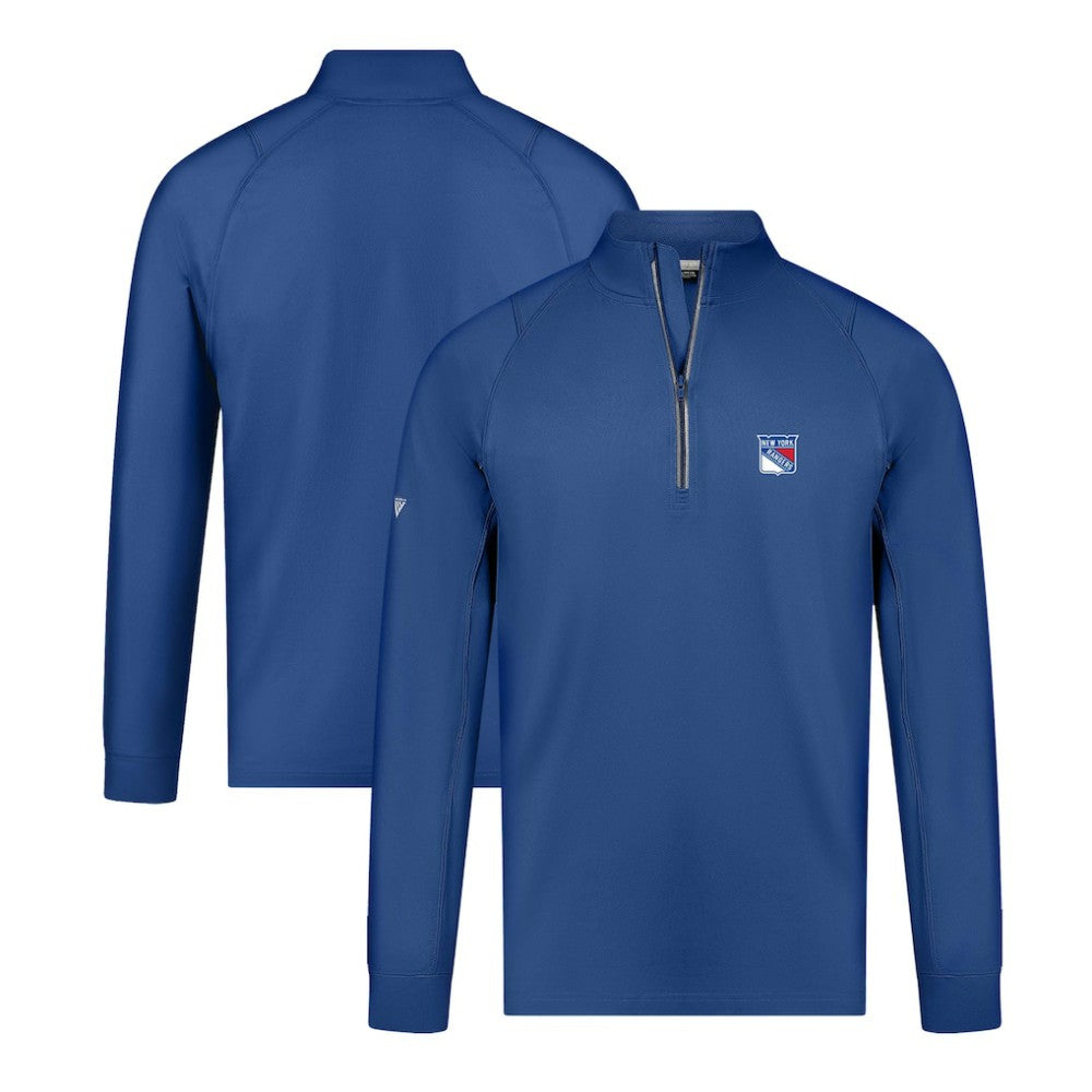 New York Rangers Levelwear Theory Insignia Core Quarter-Zip Pullover Top - Blue | US 201183093