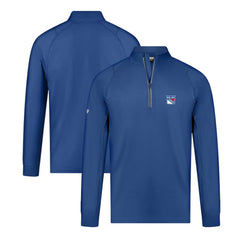 New York Rangers Levelwear Theory Insignia Core Quarter-Zip Pullover Top - Blue | US 201183093