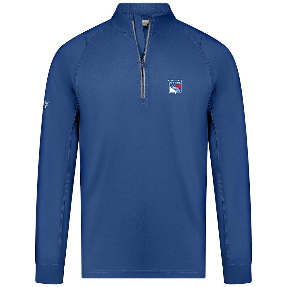 New York Rangers Levelwear Theory Insignia Core Quarter-Zip Pullover Top - Blue | US 201183093
