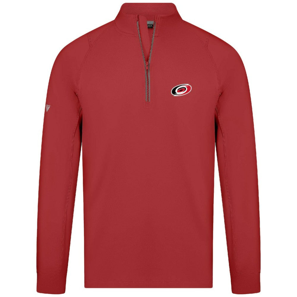 Carolina Hurricanes Levelwear Theory Insignia Core Quarter-Zip Pullover Top - Red | US 201183103