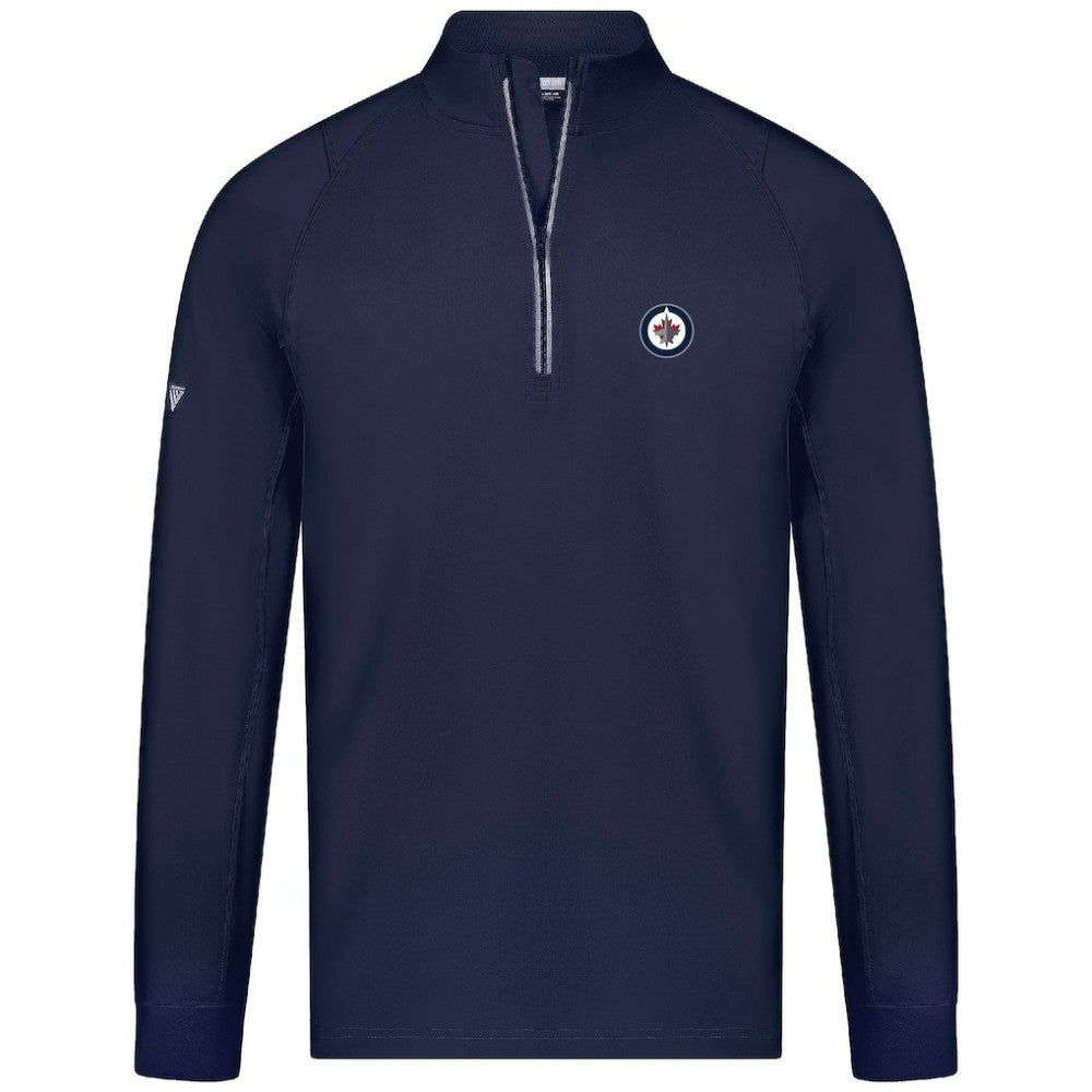 Winnipeg Jets Levelwear Theory Insignia Core Quarter-Zip Pullover Top - Navy | US 201183113