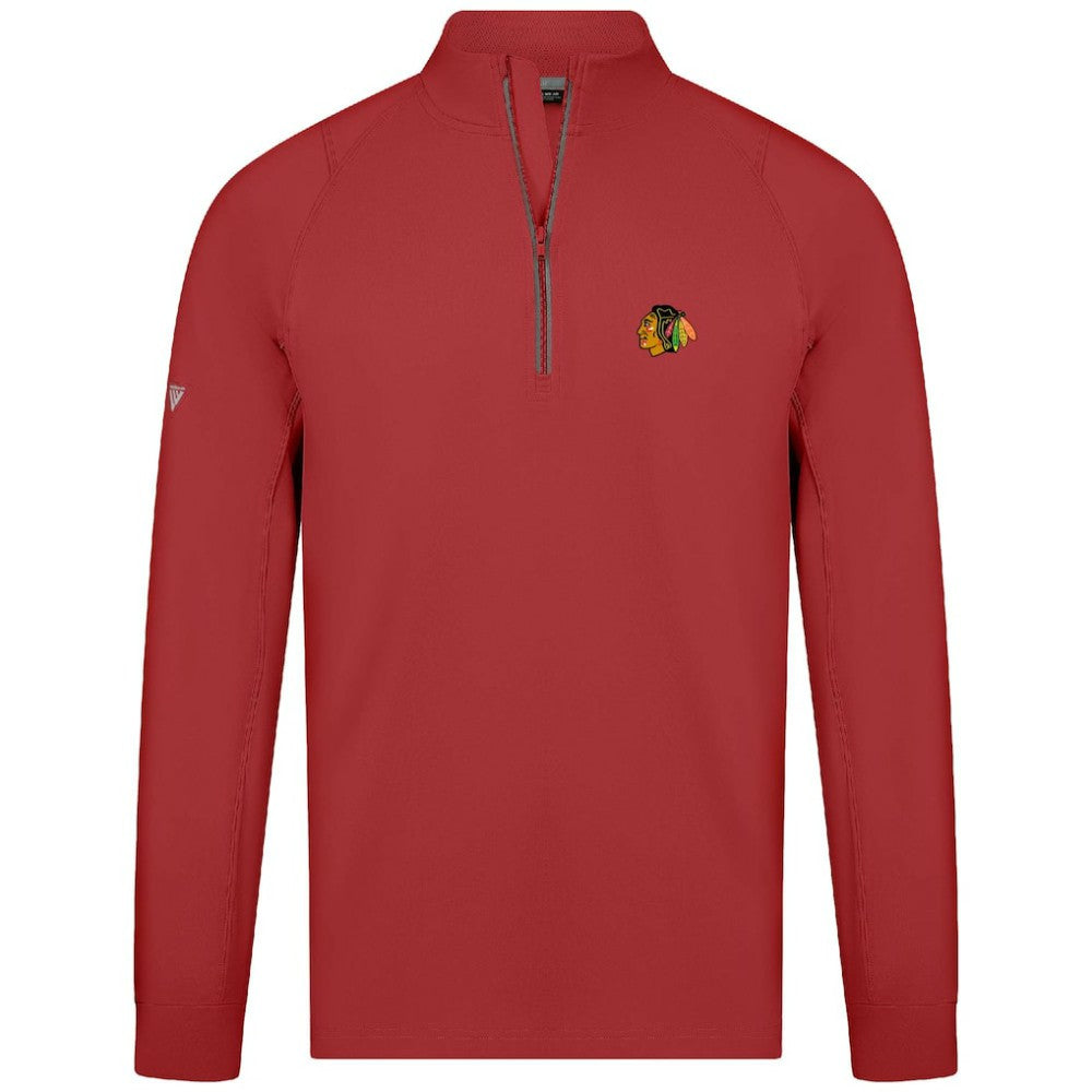 Chicago Blackhawks Levelwear Theory Insignia Core Quarter-Zip Pullover Top - Red | US 201183118