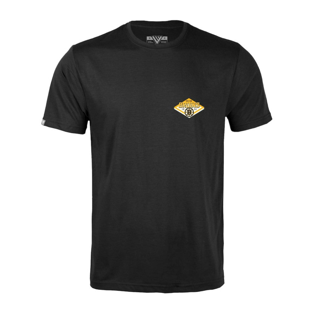 Boston Bruins Levelwear Richmond Club Patch 2.0 T-Shirt - Black | US 201183306