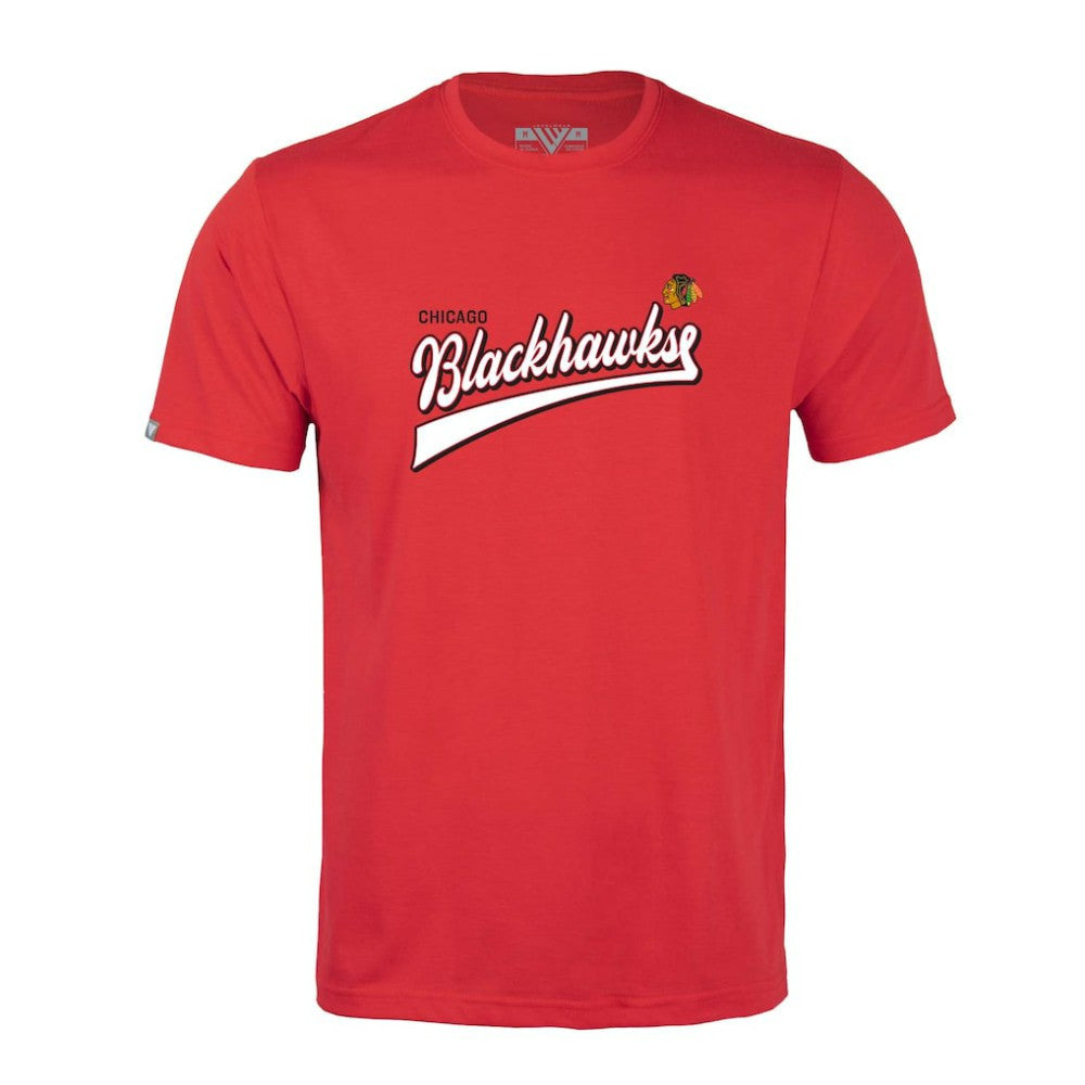 Chicago Blackhawks Levelwear Richmond Retro Script T-Shirt - Red | US 201183312