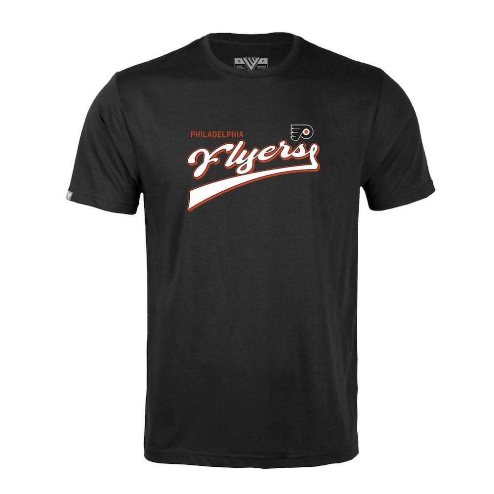 Philadelphia Flyers Levelwear Richmond Retro Script T-Shirt - Black | US 201183313