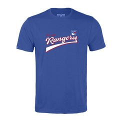 New York Rangers Levelwear Richmond Retro Script T-Shirt - Blue | US 201183331