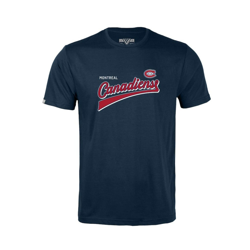 Montreal Canadiens Levelwear Youth Little Richmond Retro Script T-Shirt - Navy | US 201183385