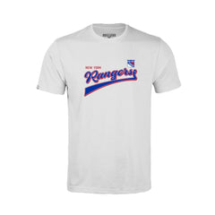 New York Rangers Levelwear Youth Little Richmond Retro Script T-Shirt - White | US 201183390