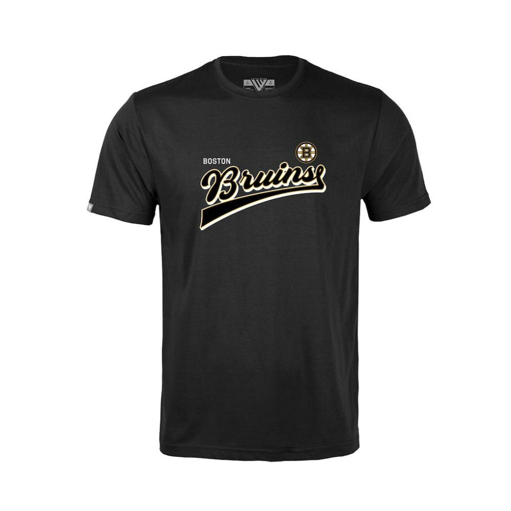 Boston Bruins Levelwear Youth Little Richmond Retro Script T-Shirt - Black | US 201183399