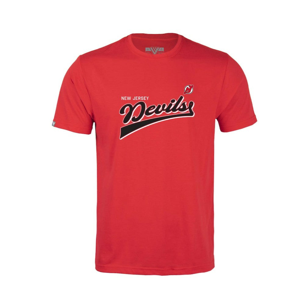New Jersey Devils Levelwear Youth Little Richmond Retro Script T-Shirt - Red | US 201183402