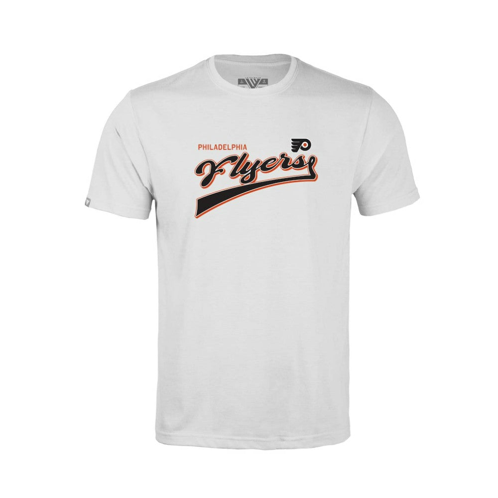 Philadelphia Flyers Levelwear Youth Little Richmond Retro Script T-Shirt - White | US 201183404