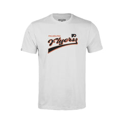 Philadelphia Flyers Levelwear Youth Little Richmond Retro Script T-Shirt - White | US 201183404