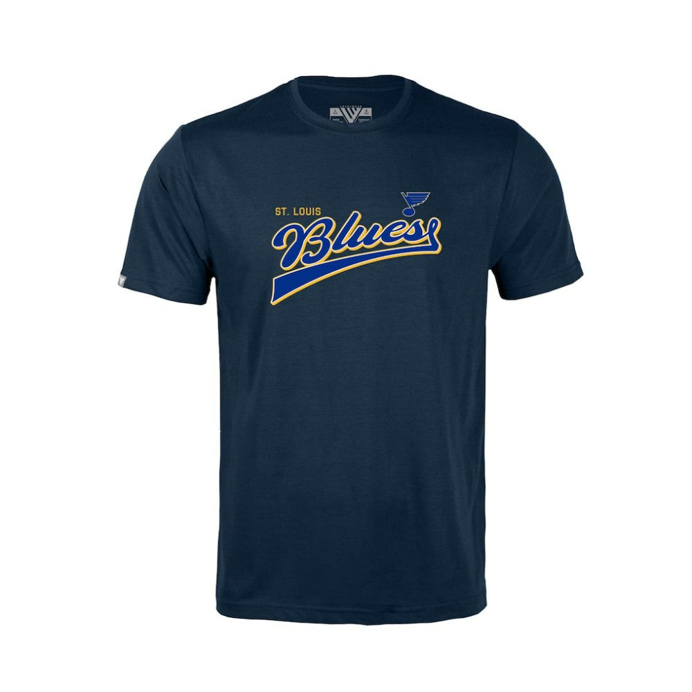 St. Louis Blues Levelwear Youth Little Richmond Retro Script T-Shirt - Navy | US 201183413