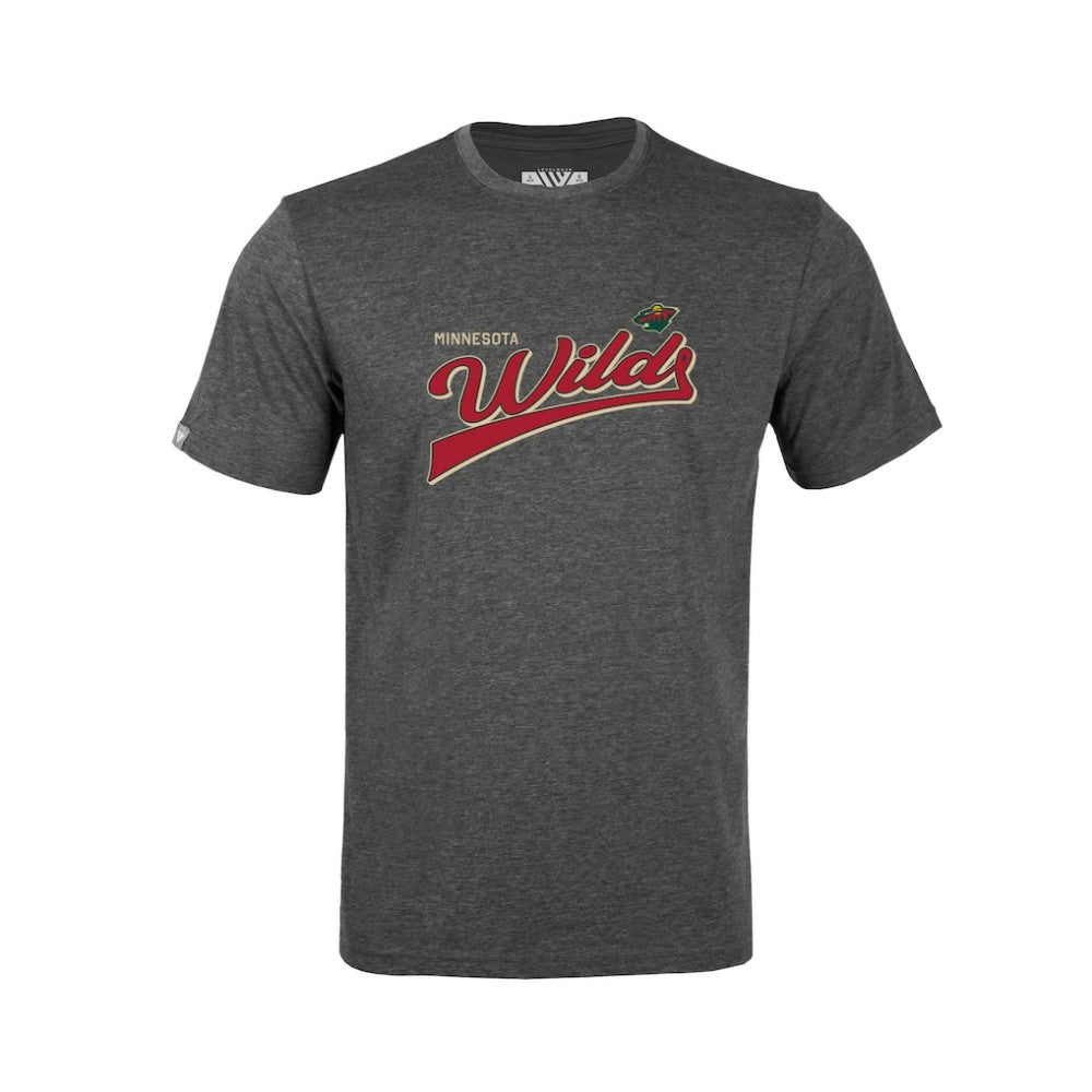 Minnesota Wild Levelwear Youth Little Richmond Retro Script T-Shirt - Charcoal | US 201183417