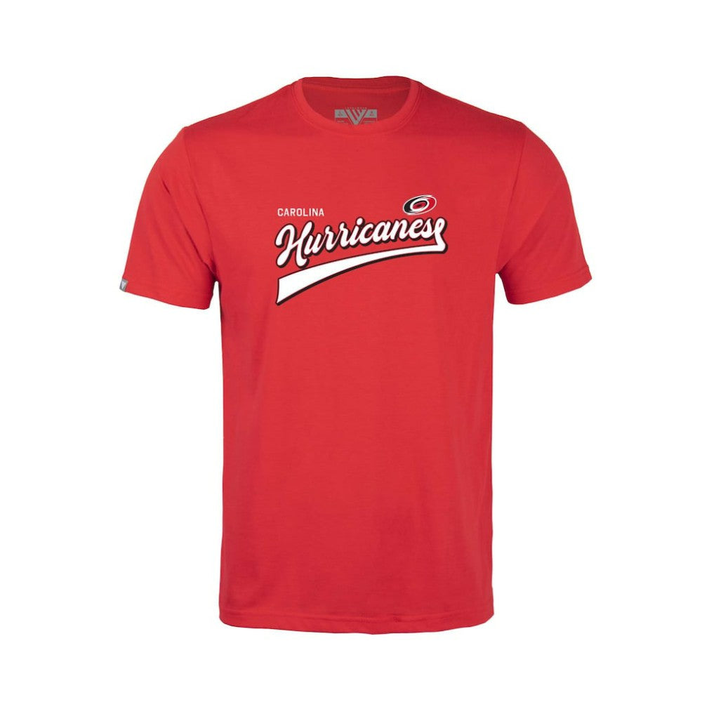 Carolina Hurricanes Levelwear Youth Little Richmond Retro Script T-Shirt - Red | US 201183418
