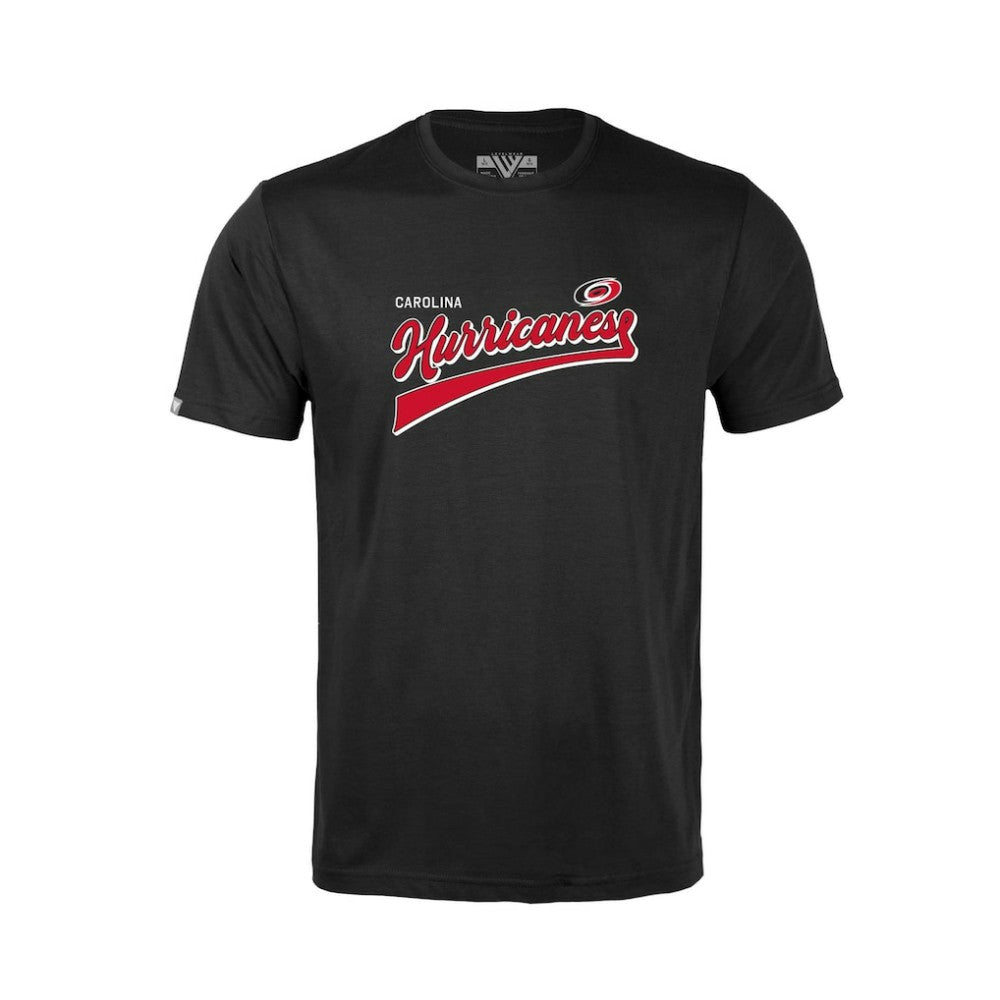Carolina Hurricanes Levelwear Youth Little Richmond Retro Script T-Shirt - Black | US 201183419