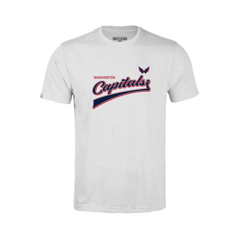 Washington Capitals Levelwear Youth Little Richmond Retro Script T-Shirt - White | US 201183423