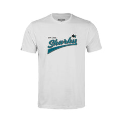 San Jose Sharks Levelwear Youth Little Richmond Retro Script T-Shirt - White | US 201183431