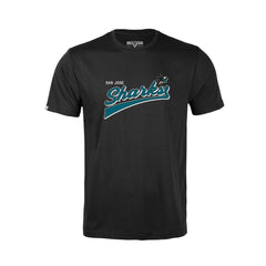 San Jose Sharks Levelwear Youth Little Richmond Retro Script T-Shirt - Black | US 201183432