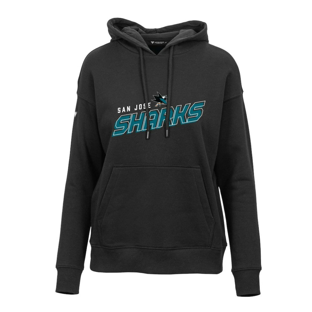 San Jose Sharks Levelwear Women's Adorn Premier 2.0 Fleece Pullover Hoodie - Black | US 201183485
