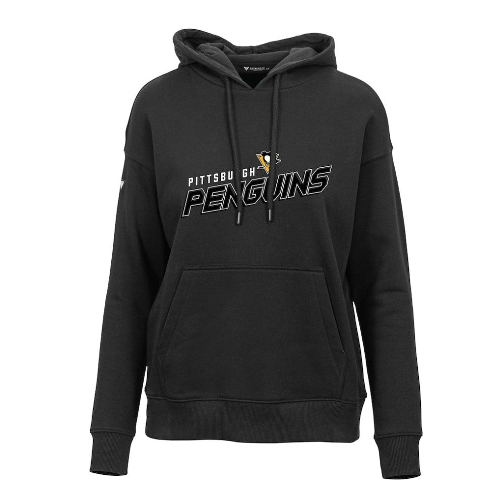 Pittsburgh Penguins Levelwear Women's Adorn Premier 2.0 Fleece Pullover Hoodie - Black | US 201183488
