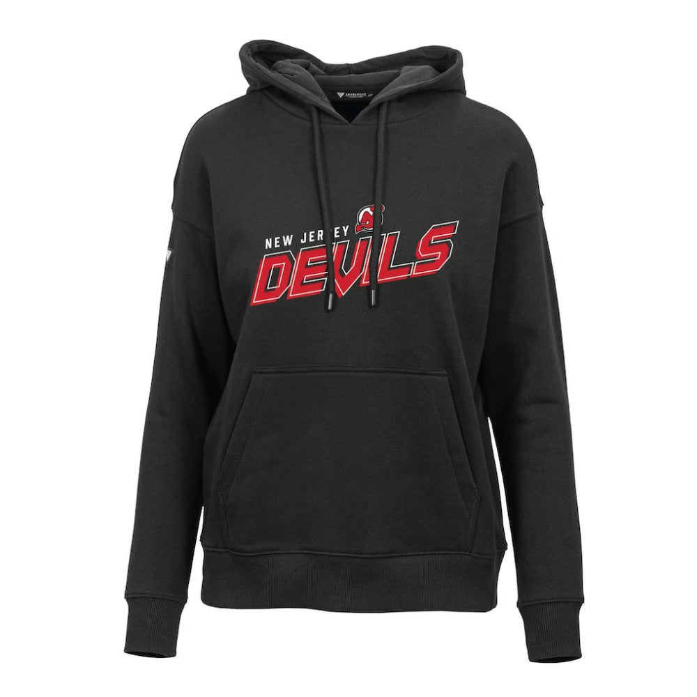 New Jersey Devils Levelwear Women's Adorn Premier 2.0 Fleece Pullover Hoodie - Black | US 201183499
