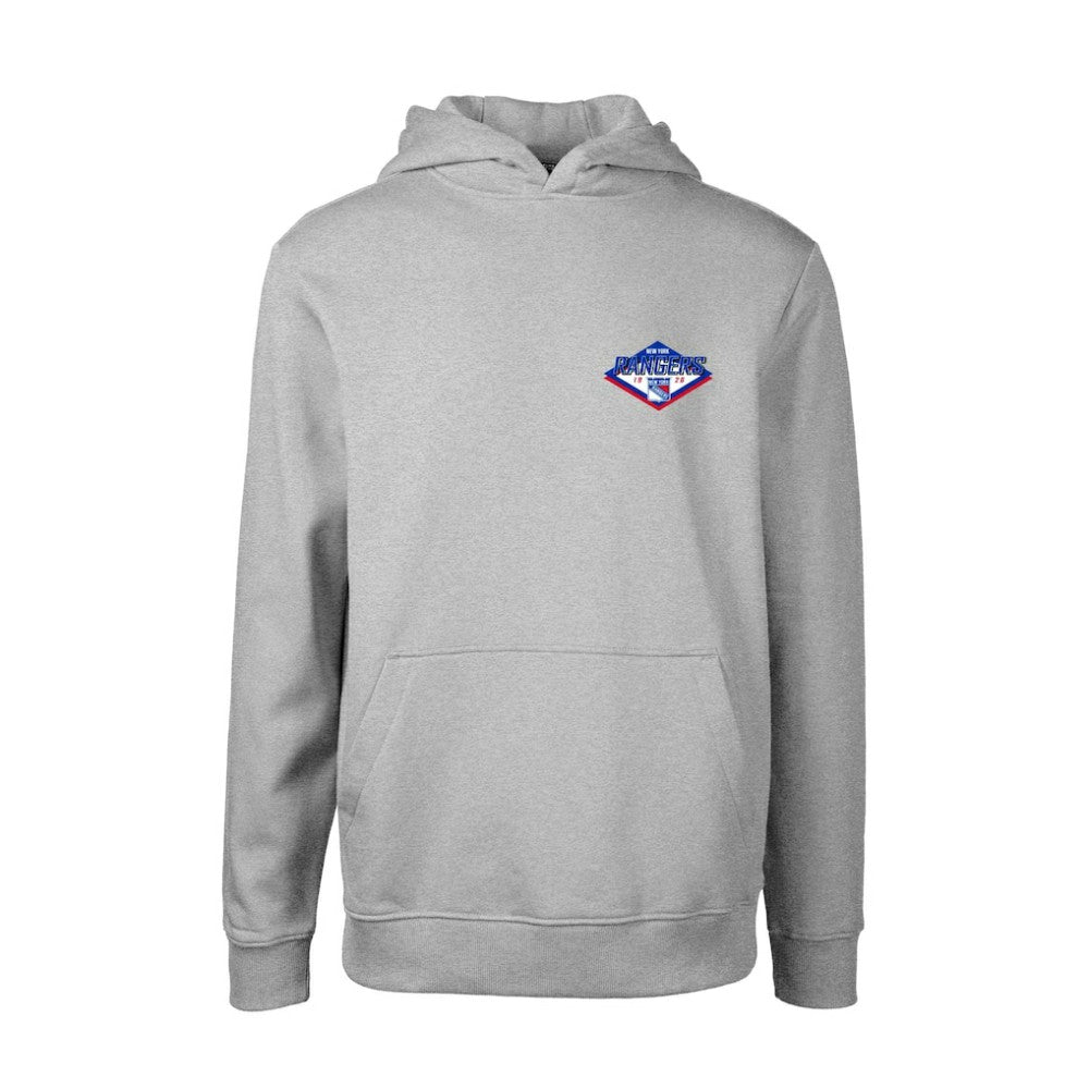 New York Rangers Levelwear Youth Podium Club Patch 2.0 Fleece Pullover Hoodie - Gray | US 201183745