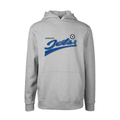 Winnipeg Jets Levelwear Youth Podium Retro Script Fleece Pullover Hoodie - Gray | US 201183768